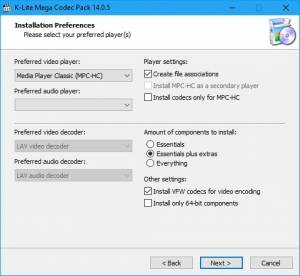 K-Lite Codec Pack 18.8.0 Mega/Full/Standard/Basic [En]
